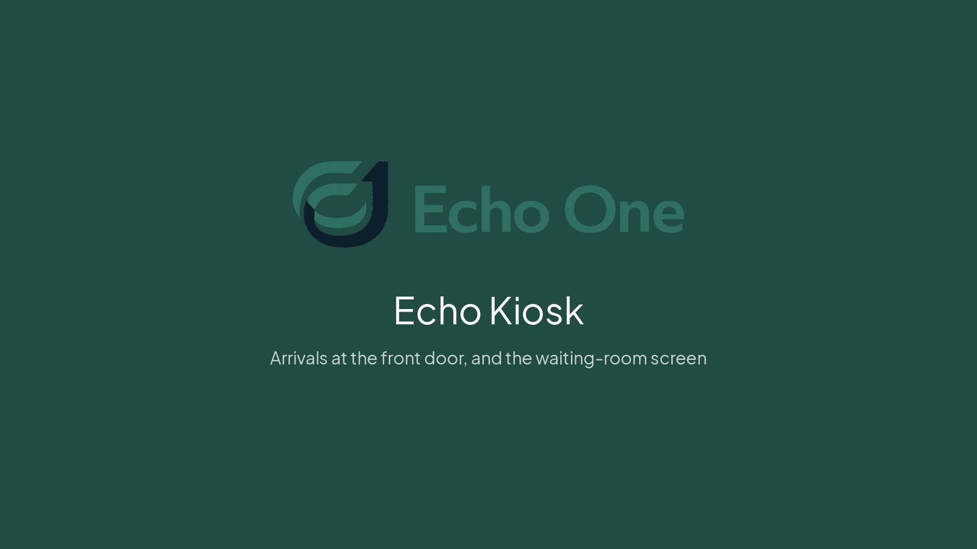 Opening frame of the film The front door: kiosk and waiting-room screen · 1:25