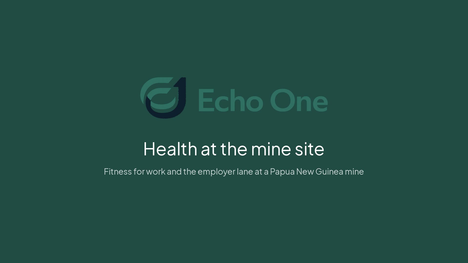 Opening frame of the film Health at the mine site