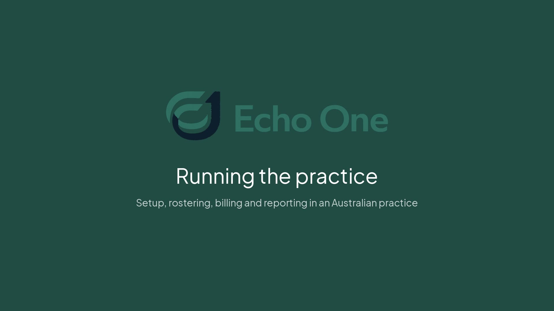 Opening frame of the film Running the practice
